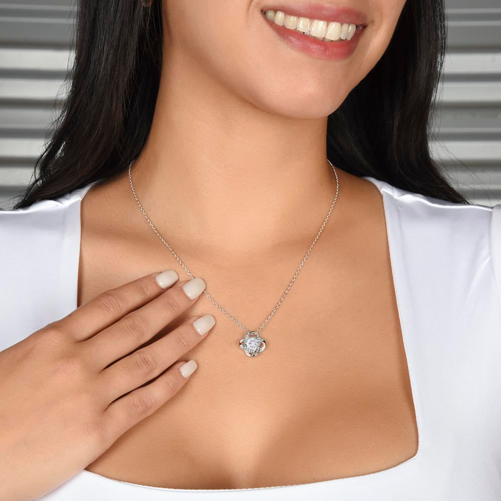 To My Daughter - "Deeply Loved" Love Knot Necklace Gift Set